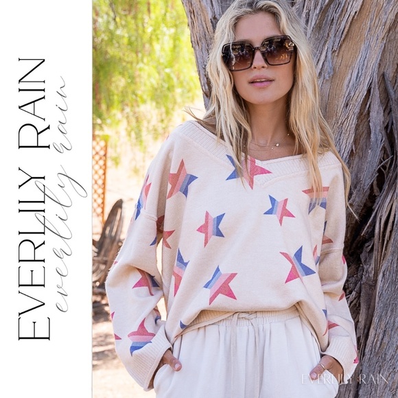 POL Star Print Sweater - Picture 4 of 14